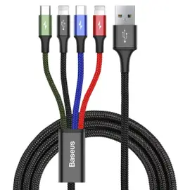 Baseus Fast 4-in-1 Cable For iP(2)+Type-C+Micro 3.5A